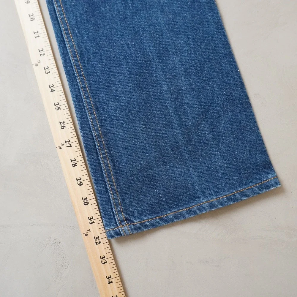 Vintage Levis 517 Jeans 35x32 Mens Blue Orange Tab Bootcut USA Made Dark